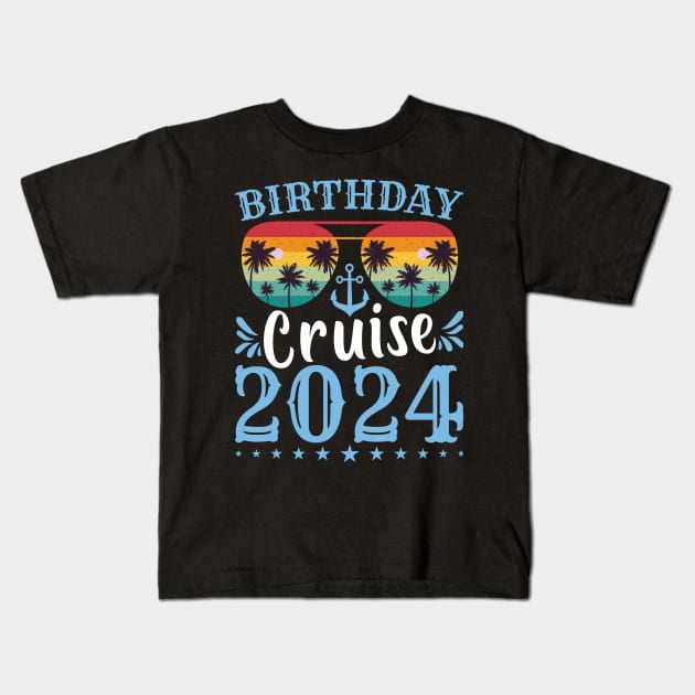 Birthday Cruise Squad Birthday Party Tee Cruise Squad 2024 Kids T-Shirt by Sowrav